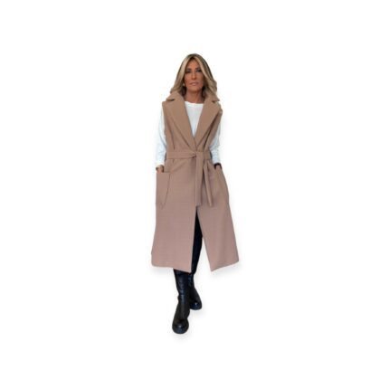 Cappotto Smanicato Cammello