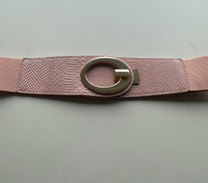 Cintura Elastico Rosa Fibbia Ovale