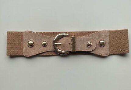 Cintura Elastico Inserti Ecopelle e Borchie