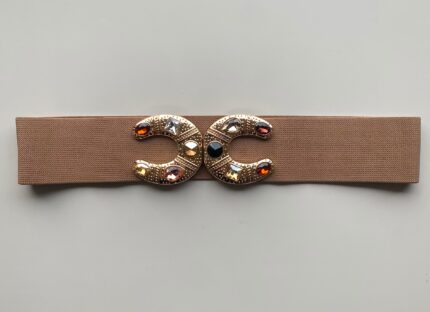 Cintura Elastico Tortora Fibbia a Ferro di Cavallo