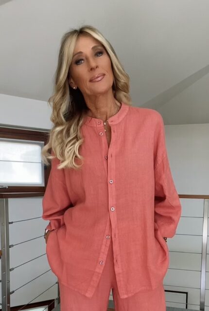 Camicia Over Misto Lino