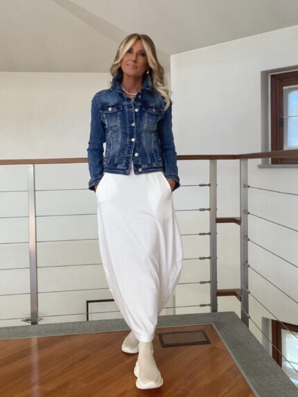 Giubbino in Jeans Blu Slim