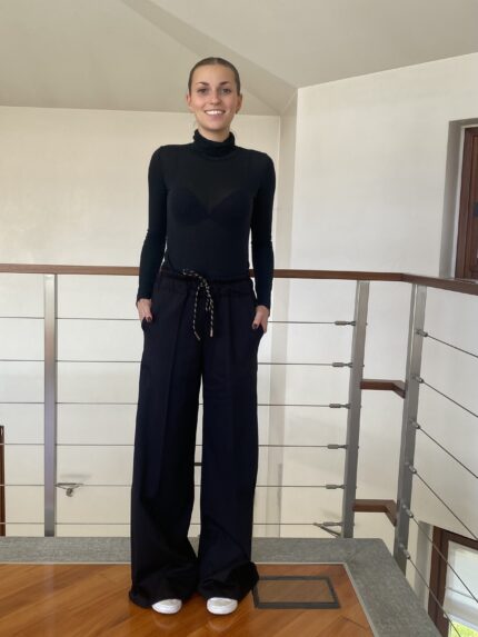 Pantalone Punto Milano a Gamba Larga Nanebi