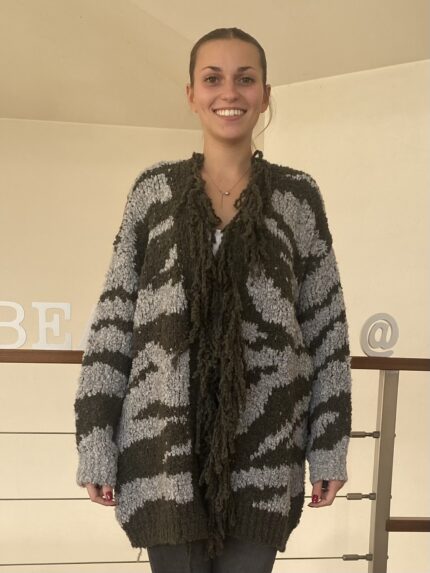 Maglia Bouclé Aperta Fantasia