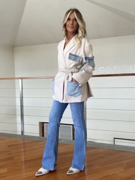Blazer Over Panna Customizzato Jeans