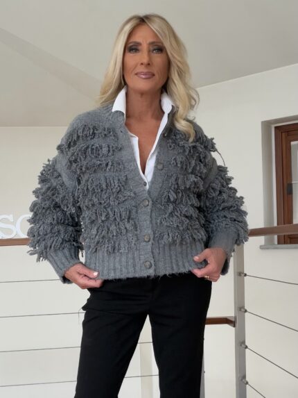 Giacca Maglia Bomber Frange